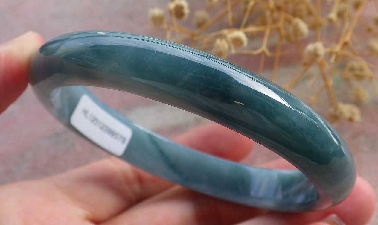 Icy Green Natural A JADE Jadeite Bangle Bracelet 60 mm 683511 TN