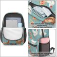 thumbnail image 4 of Rooster and Floral Blue Pattern 17" School Backpacks for Teens,Waterproof Oxford Fabric,S-Shape Padded Straps for School,Travel,Hiking,Camping, 4 of 6
