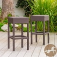 thumbnail image 2 of Afuera Living Outdoor Brown Wicker Backless Bar Stool (Set of 2), 2 of 6