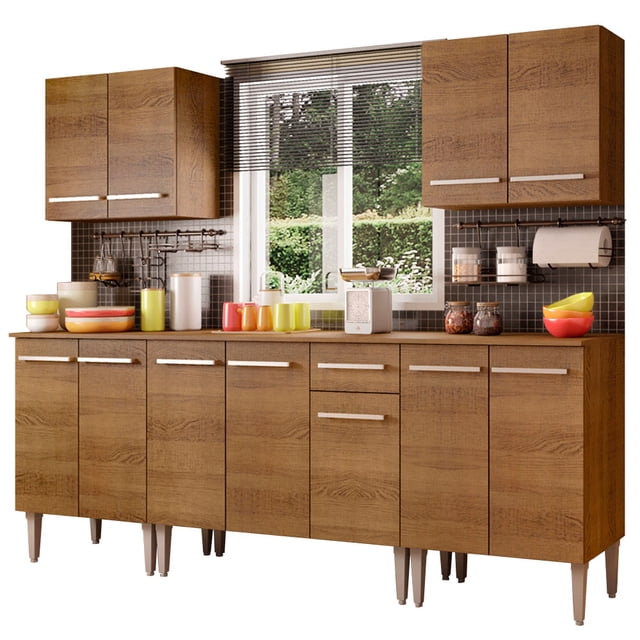 Cocina Integral Completa Madesa Emilly 233cm Marrón