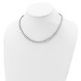 thumbnail image 4 of 925 Sterling Silver Fancy Necklace with Pendants Chain 17in Mulitple CZ 17 inch, 4 of 5