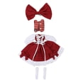 thumbnail image 1 of Lindo Conjunto de Ropa de Muñeca 1:6 Muñeca de Niña con Accesorios para El Cabello para Ob22 Ob24 Chaleco Rojo Baoblaze trajes de vestir de muñeca, 1 of 8
