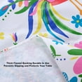 thumbnail image 6 of Spring Otomi Birds, Hearts, Floral Design 52 x 52 inch Square Vinyl Tablecloth with Flannel Backing, 6 of 8