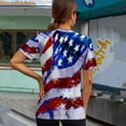 thumbnail image 3 of IROINNID Patriotic Shirts for Women Round Neck T-Shirt Casual Blouse Tops Short Sleeve Tops Independence Day, 3 of 6