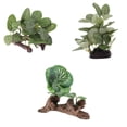 thumbnail image 1 of Plantas De Artificiales De Resina De 3 Piezas - Decoración De Adornos De Jaula De Terrario De, 1 of 9
