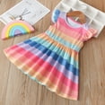 thumbnail image 3 of Mistaha Robe Arc-en-Ciel pour Filles Robe d'Été Princesse Robe Colorée une-Pièce, 3 of 8