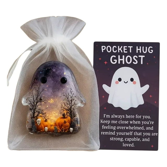 PEIXUN Pocket Comfort : A Hug In Your Pocket Halloween Emotional Support Statue With Inspirational Card Courage To For Halloween
