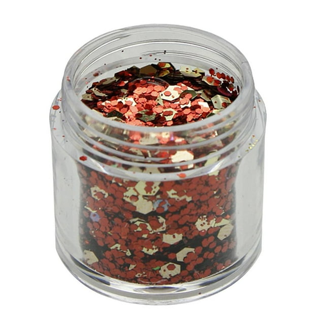 Brillo de Clavo Macarena Espejo brillante Manicura de Uñas para Maquillaje arte de Uñas Pintura arte de DIY rojo Chunky Festival Glitters