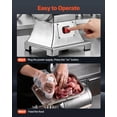 thumbnail image 4 of VEVOR Commercial Meat Grinder, 9.2 Lbs/Min Capacity, #12 Electric Meat Mincer with 2 Plates, 3 Sausage Stuffing Tubes & Kibbe Kit, 750W/1HP Sausage Maker, ETL Listed, 4 of 9