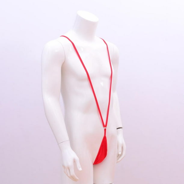 Mankini Hombre Body Ropa interior Traje de baño Ciervo Disfraz Disfraz - rojo Baoblaze Ropa interior de hombre