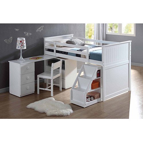 Wyatt Twin Loft Bed, White