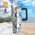 thumbnail image 3 of Panda Gifts 40 Oz Tumbler with Handle and Lid Straw, Cute Panda Bear Stainless Steel Double Walled Vacuum Insulated Cup, Animal Lover Birthday Gifts for Women Men, 3 of 6