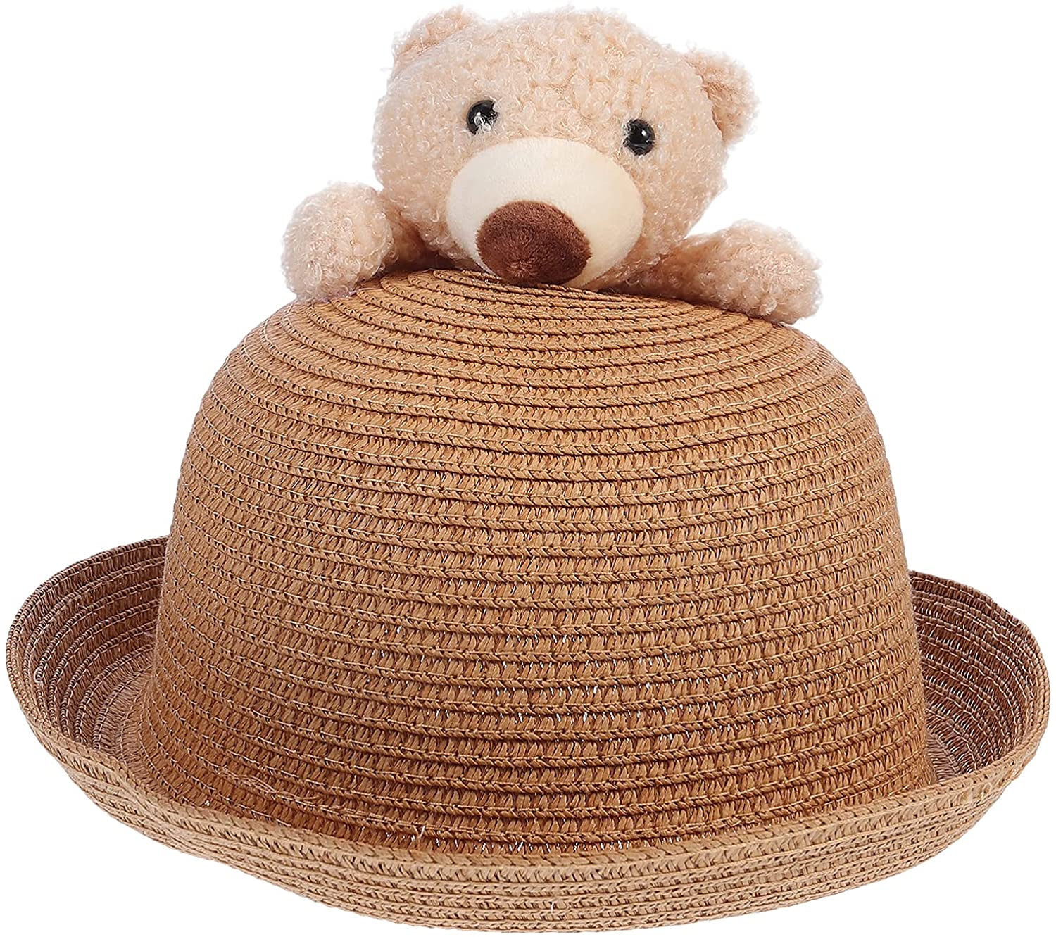 Children Straw Plush Bear Shaped Beach 