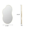 thumbnail image 5 of SHYFOY 43" Irregular Wall Mirror with Gold Metal Frame, Modern Asymmetrical Mirror for Living Room Decor, 5 of 8