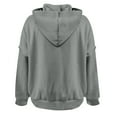 thumbnail image 5 of Womens Hoodies Pullover Sweatshirt with Pockets Sweatshirt Hooded V Neck Button Hoodies Tunic Pullover Tops, 5 of 9