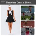 thumbnail image 2 of Conjunto de vestido y pantalón corto de tenis para mujer Vestido de tirantes sin mangas con, 2 of 7