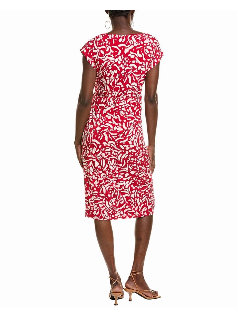 scoopneck midi dress Beige Pearl Embellished Scoop Neck Midi Dress