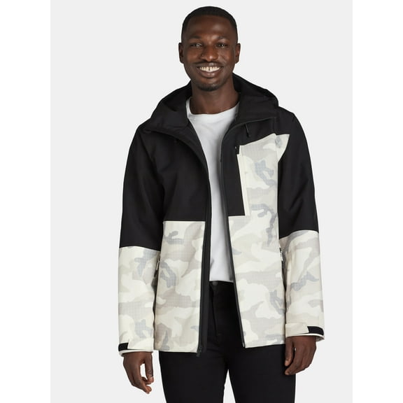 Tec-One Men’s Colorblock Ski Snowboard Hooded Jacket, Heavyweight, Sizes S-2XL