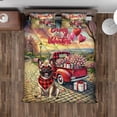 thumbnail image 4 of Be My Valentine's French Bulldog Truck Full of Love Flower Balloon Quilt Bedding Set Dog Lover Gifts 1 Blanket Bed Cover 2 Pillowcases - 02029, 4 of 5