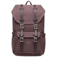 thumbnail image 1 of Mochila de viaje escolar KAUKKO para universidad flexible con portátil para 15 ", 22L (lienzo / café) KAUKKO E5-1-coffee, 1 of 6