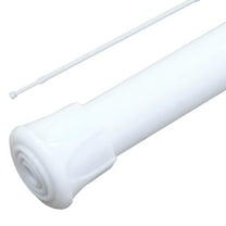 LAMIRO Magnetic Curtain Rod,Spring Loaded Extendable Telescopic Net Voile Tension Curtain Rail Pole Rod 1X Shower Curtain Rod