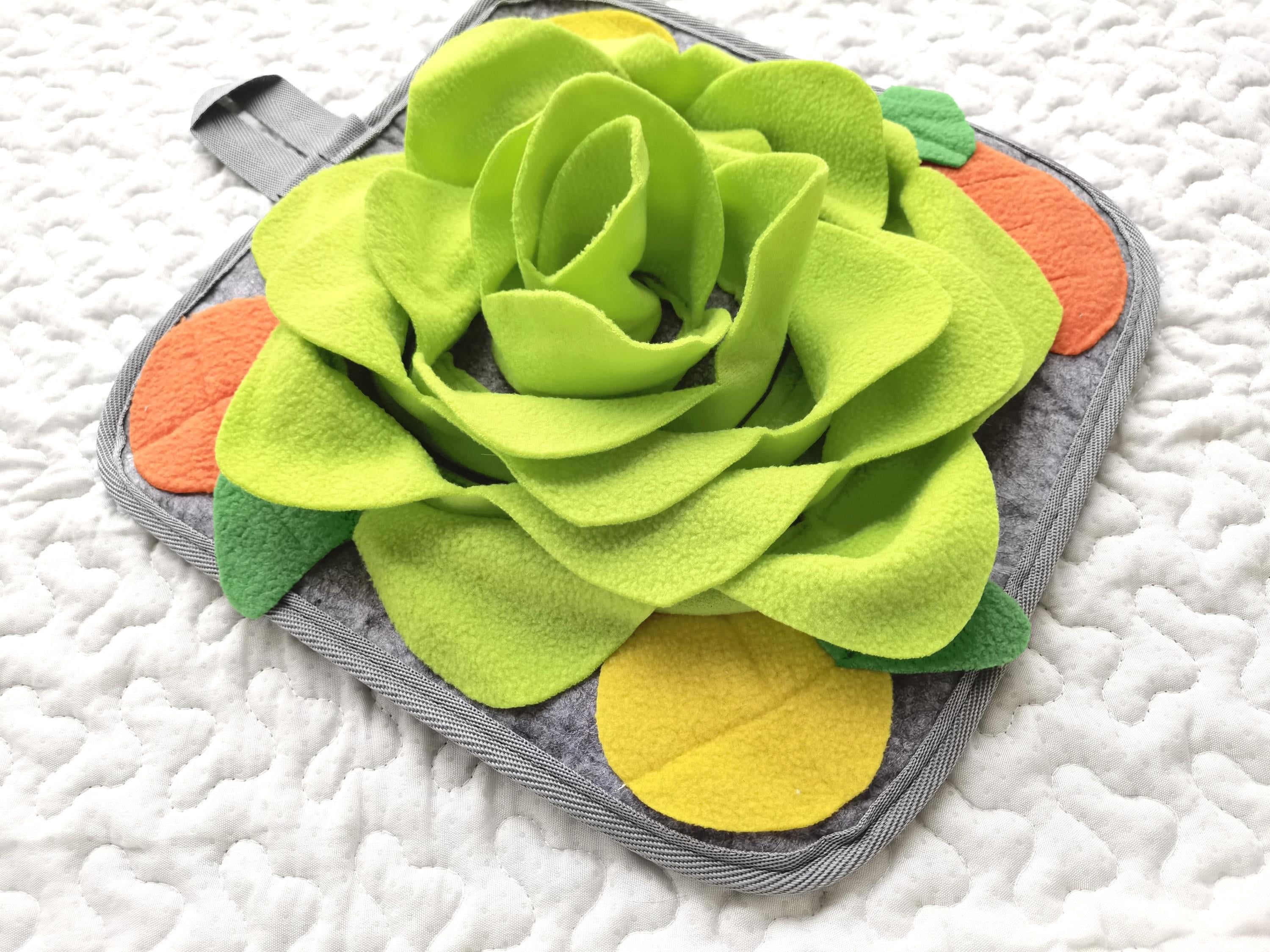 Small Animal Foraging Mat Fleece Snuffle Pad - Interactive Puzzle Toy for Rabbit, Guinea Pig, Rat, Chinchilla, Hamster, Bird