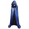 thumbnail image 3 of OurLore Unisex Full Length Hooded Cape Halloween Christmas Adult Cloak (Large, Blue), 3 of 4