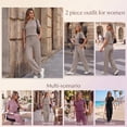 thumbnail image 3 of SUNBS Lounge Sets for Women Summer Matching 2 Piece Outfit For Women Lounge Set Ribbed Knit Pajamas Set Trendy Clothes, 3 of 10