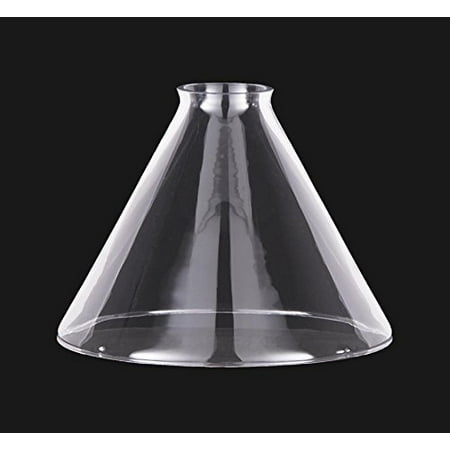 - B&P Lamp Clear Glass Deep Cone Shade (7 Inch)