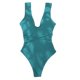 thumbnail image 5 of Traje de baño sexy con sujetador acolchado de playa de color sólido de una pieza para mujer Fridja  nalpqowj51741, 5 of 9