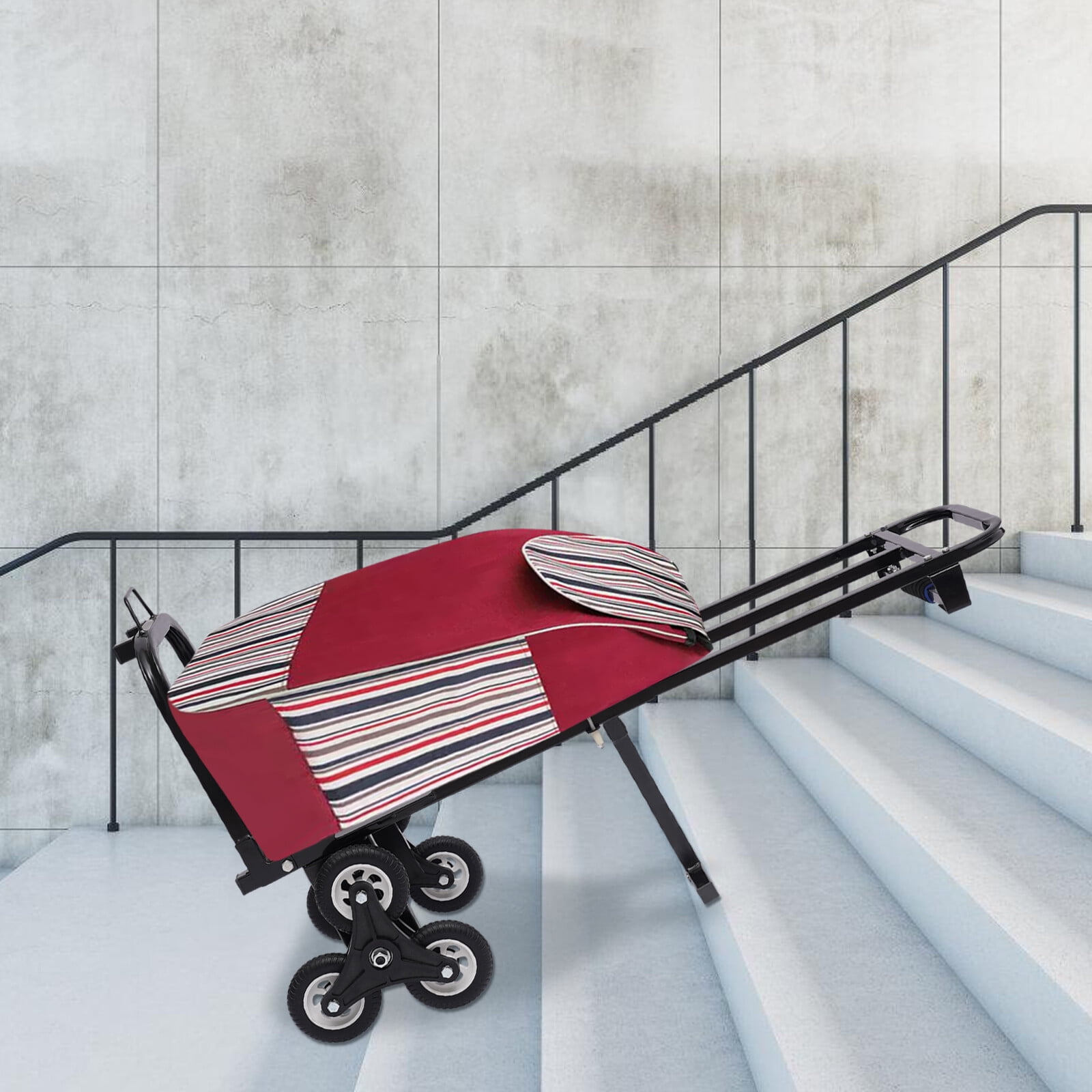 Miumaeov Stair Climbing Cart Folding Trolley Stair Climber Hand Pulling Truck 210kg/460lb