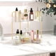 thumbnail image 1 of Perfume Organizador De Mostrador De Baño De Esquina De 2 Niveles, Bandeja De Perfume De Encimera Y Organizador De Tocador, Almacenamiento De Maquillaje De Esquina, Encimera Organizadora para Cómoda, 1 of 5