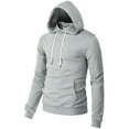 thumbnail image 2 of H2H Mens Casual Slim Fit Pullover Hoodie Long Sleeve Lightweight With Kanga Pocket (CMOHOL050), 2 of 6