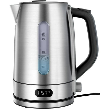 WAA Electric Kettle 1.7L 1500W Stainless Steel,Temp Adjustment,Keep Warm Auto Shut-Off for Coffee Tea