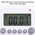 thumbnail image 4 of Temporizador digital LCD grande para cocina, reloj de cuenta regresiva, alarma de 99 minutos, funciona con pilas, color gris, 4 of 14