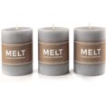 thumbnail image 3 of 3" x 4" Pillar Candle Unscented (Grey), 3 of 6