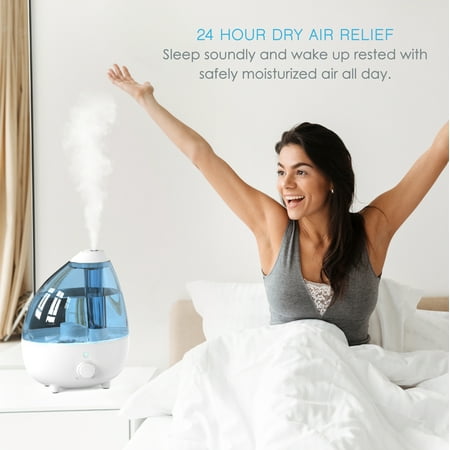 Pure Enrichment - MistAire XL Ultrasonic 1 Gal. Cool Mist Humidifier - White