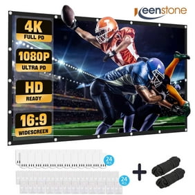 Projector Screen, Keenstone 120 inch 16:9 HD Foldable Anti-Crease Portable Projector Movies Screen