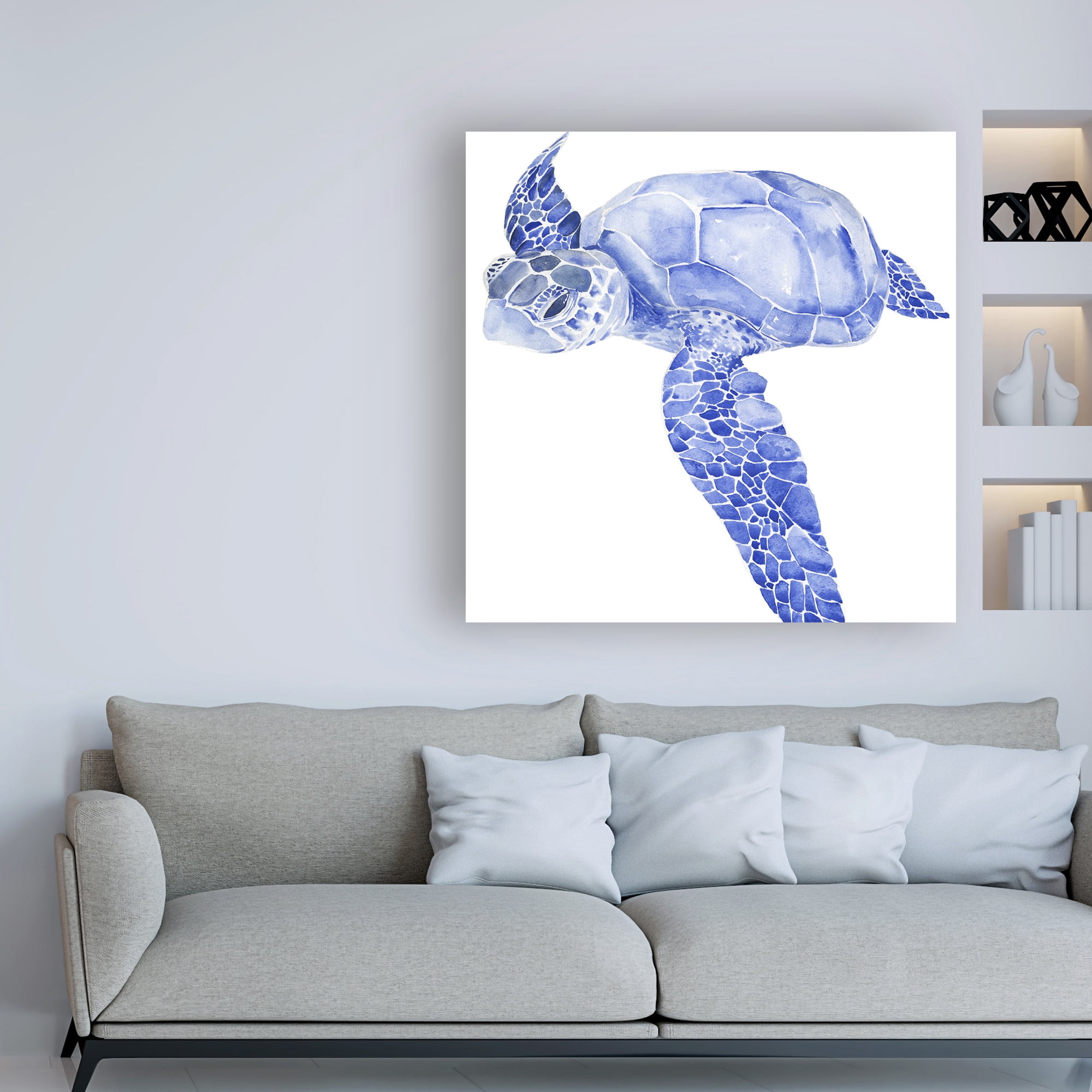 Trademark Fine Art 'Ultramarine Sea Turtle I' Canvas Art by Jennifer Paxton Parker