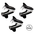 thumbnail image 1 of Staple Remover, Staple Puller, Extra Wide Finger Grip, Steel Jaws, Pack Of 3, Black, 1 of 5