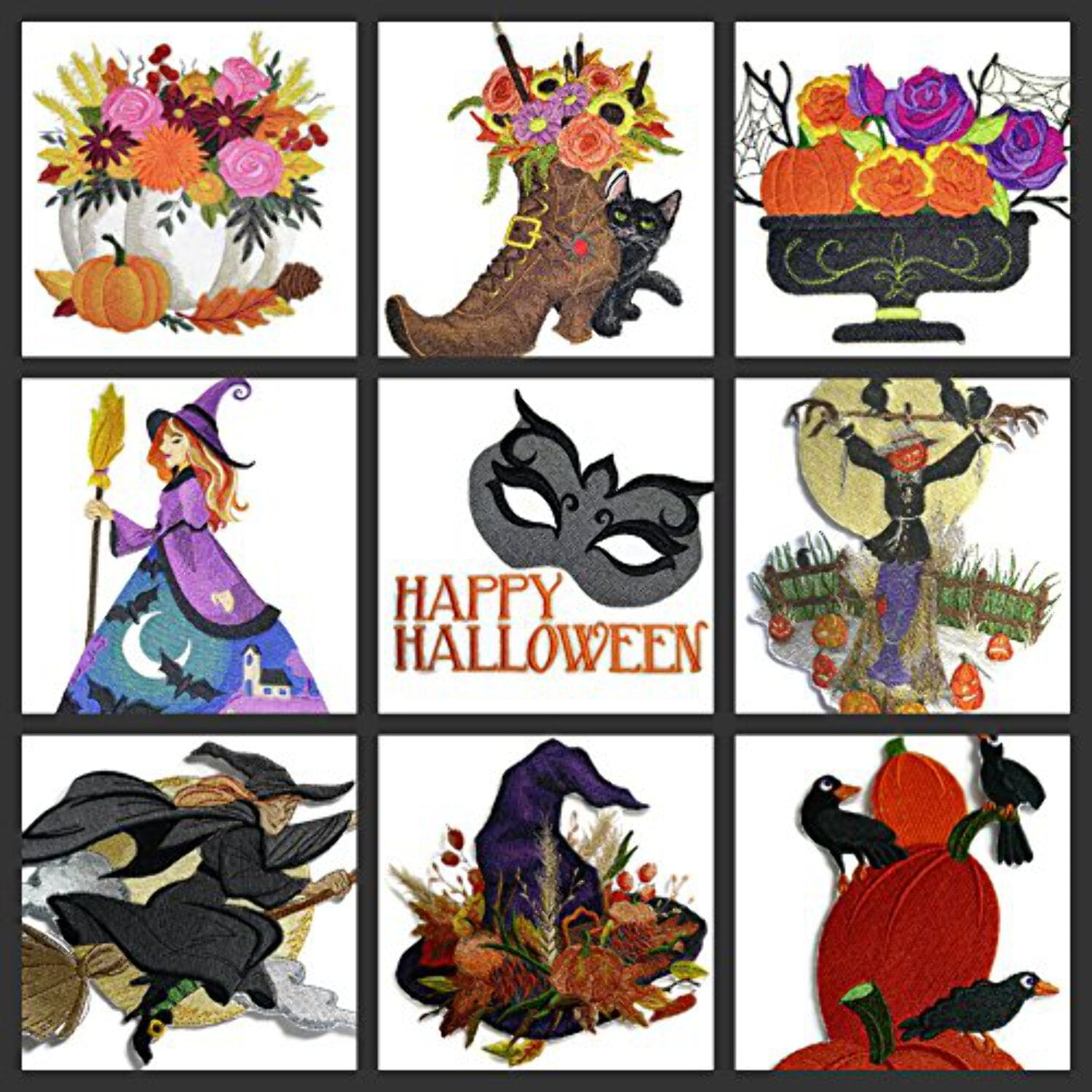 BeyondVision Custom And Unique Happy Halloween [ Spooky Scarecrow ] Embroidered Iron on/Sew patch [5.88" 7.35"]