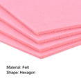 thumbnail image 4 of Uxcell Felt Coasters, Hexagonal Absorbent Pad Coaster for Drink Cup Pot Bowl Vase, Pink 4 Pack, 4 of 5