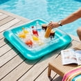 thumbnail image 4 of MMJ Pool Float Inflatable Cooler Bar Thickened PVC Floating Drink Snack Fruit Tray for Party Beach Lake 25.59x25.59in, 4 of 6