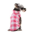 thumbnail image 6 of Kuoser Classic Plaid Dog Fleece Vest, Soft Stretch Sweater for Dogs, Pink, S, 6 of 10