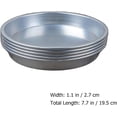 thumbnail image 2 of 5-Piece Reusable Aluminum Camping Plates Set for Outdoor Dining, Silver Metal BBQ Trays, 2 of 9