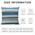 thumbnail image 5 of COMIO  Blue Striped Lumbar Throw Pillow Cover Multicolor Textured Bohemian Cushion Case Modern Neutral Rectangular Pillowcase for Sofa Couch Bedroom Living Room Home Decoration, 5 of 5