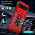 thumbnail image 5 of Allytech Rugged Case for Google Pixel 8 Pro 6.7" 2023, Hybrid TPU PC Ring Holder Stand Shockproof Protective Slide Camera Lens Protector Phone Case for Google Pixel 8 Pro - Red, 5 of 7
