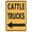 Warning Sign 2, variant on Cattle Please Drive Slowly Sign 12 x 8 Inches - Rust-Free Aluminum UV Printed, 4 Pre-Drilled Holes, Durable Weatherproof Business, Rural Road, Farm Use