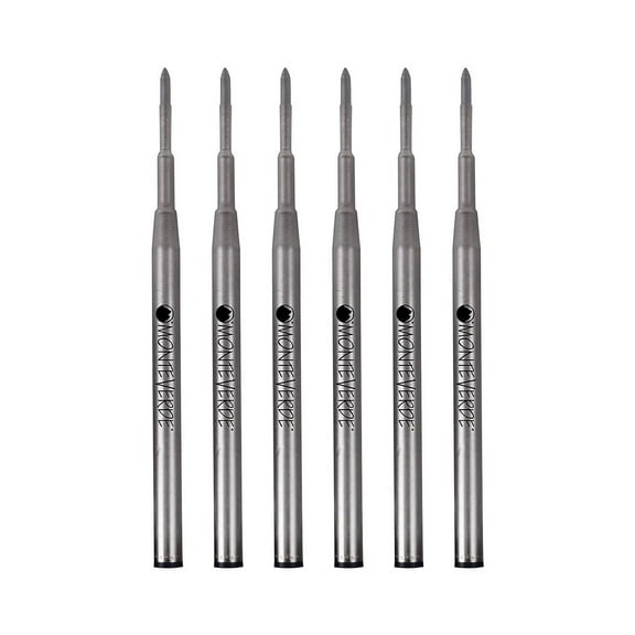 Monteverde Ballpoint Pen Refill Fine Point Blue Ink 6 Pack (M423BB)