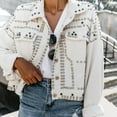 thumbnail image 2 of Lyinloo Women's Fashion Short Wash Denim Locomotive Wind Jacket White XXXL, 2 of 6